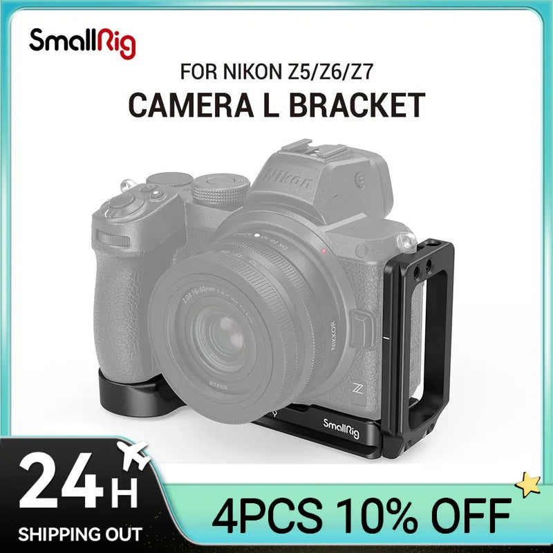 SmallRig L Bracket for Nikon Z5/Z6/Z7 Camera w/ Arca-Type 1/4" Accessory Threads Quick Release