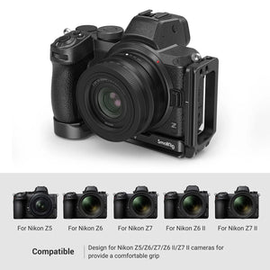 SmallRig L Bracket for Nikon Z5/Z6/Z7 Camera w/ Arca-Type 1/4" Accessory Threads Quick Release