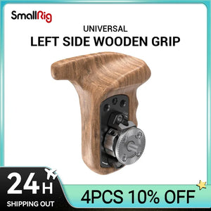 SmallRig DSLR Camera Rig Wooden Side Handle Grip with ARRI Rosette for Camera Shoulder Support Rig