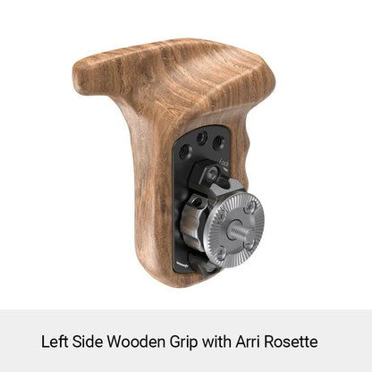 SmallRig DSLR Camera Rig Wooden Side Handle Grip with ARRI Rosette for Camera Shoulder Support Rig