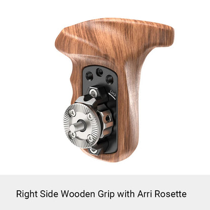 SmallRig DSLR Camera Rig Wooden Side Handle Grip with ARRI Rosette for Camera Shoulder Support Rig