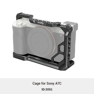 SmallRig DSLR a7c Camera Cage for sony a7c Cage rig With Cold Shoe 1/4'' Arri Hole for Microphone LED Fill Light Extension 3081