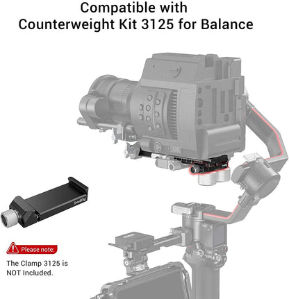 SmallRig Extended Quick Release Plate for DJI RS 2 /RS 3/RS 3 Pro& Ronin-S Clamp Quick Instal System