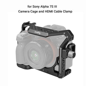 SmallRig Full Cage for Sony A7S III  / Alpha 7S III  / A7S III with Built-in NATO Rail & Cold Shoe Mount