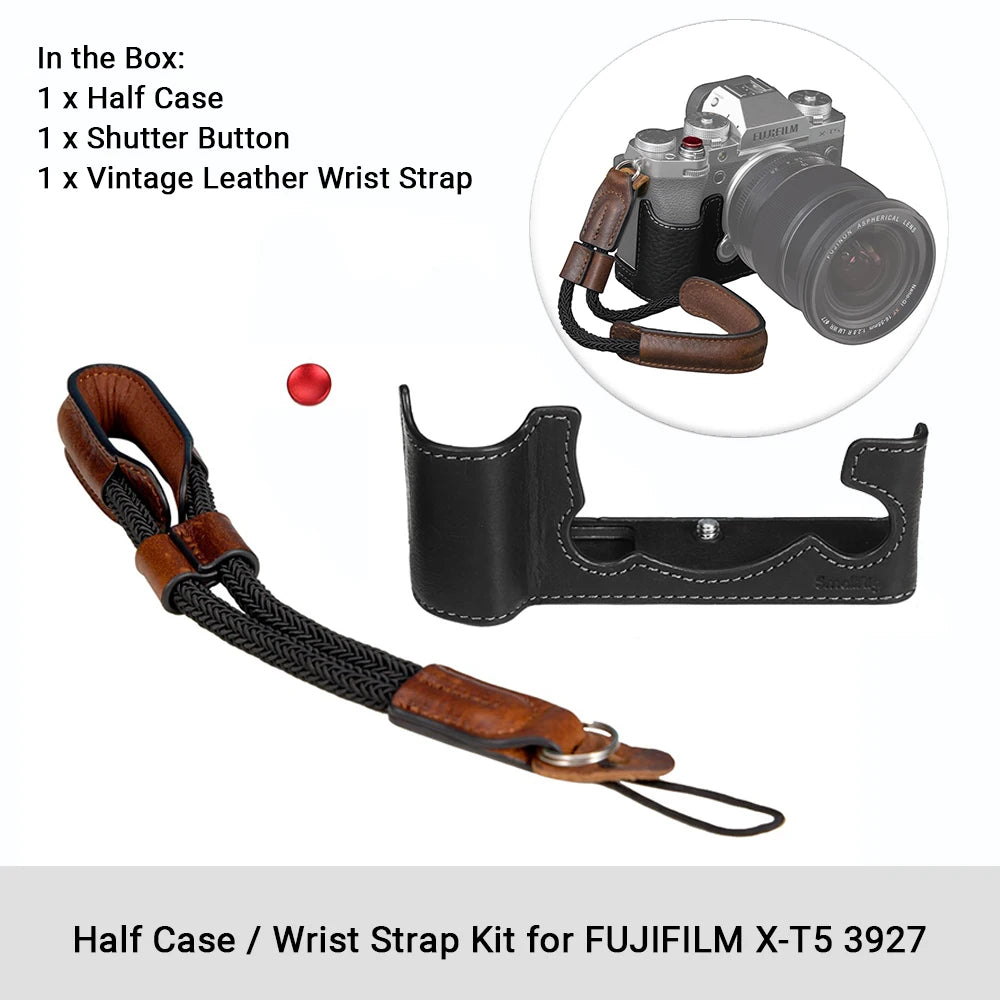 SmallRig Half Case / Wrist Strap Kit for FUJIFILM X-T5 Leather Wrist Strap Protect Your Cameras