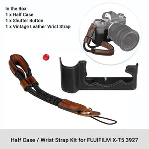 SmallRig Half Case / Wrist Strap Kit for FUJIFILM X-T5 Leather Wrist Strap Protect Your Cameras