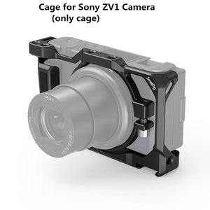 SmallRig Light Weight Cage for Sony ZV1 Camera with Wooden Handgrip