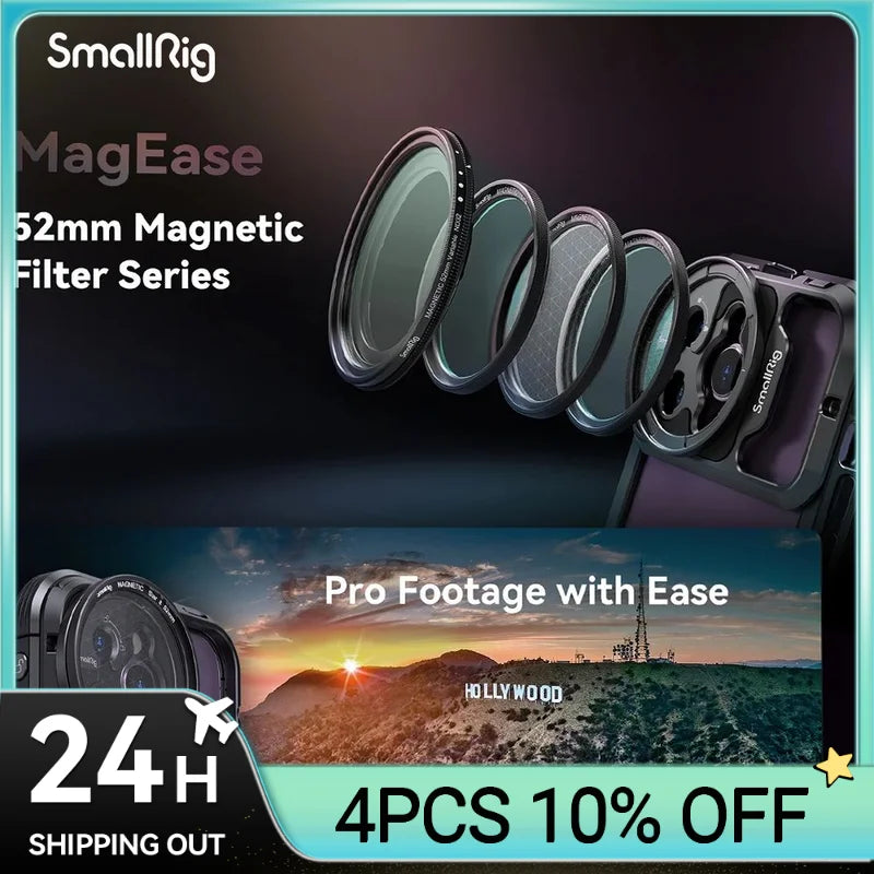 SmallRig MagEase Magnetic VND Filter Kit/CPL Filter Kit/1/4 Effect Black Mist Filter Kit/Star-Cross Filter Kit 52mm for iPhone