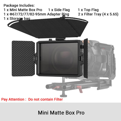 SmallRig Mini Matte Box Pro for mirrorless cameras to prevent sunlight or other light from causing glare and flare 3680