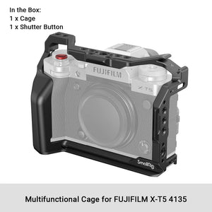 SmallRig Multifunctional Cage for FUJIFILM X-T5 Retro Handheld Cage Kit with 1/4''-20 , 3/8" -16 and ARRI Locating Holes