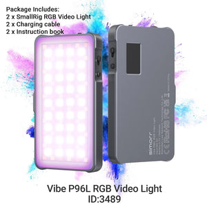 SmallRig P96L RGB Video Light, Portable LED Camera Light Full Color Fill Light CRI 96+ Rechargeable LED DSLR Lighting