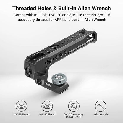 SmallRig Quick Release Camera Shoe Handle Grip Can Use W/ Z6 L Plate w/ ARRI Locating Hole DIY Camera Stabilizer