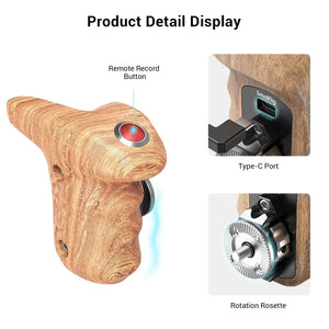 SmallRig Rosette Side Handle For SONY For FUJIFILM For Panasonic For Z CAM With Record Start/Stop Remote Trigger