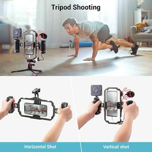 SmallRig Universal Mobile Phone handle handgrip Handheld For iPhone 13 / 13 Pro / 13 Pro Max For iPhone 14 Video Rig Kit