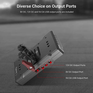 SmallRig V Mount Battery Adapter Plate with Crab-Shaped/Crab-Shaped /Adjustable Arm Clamp 3202/3203/3204