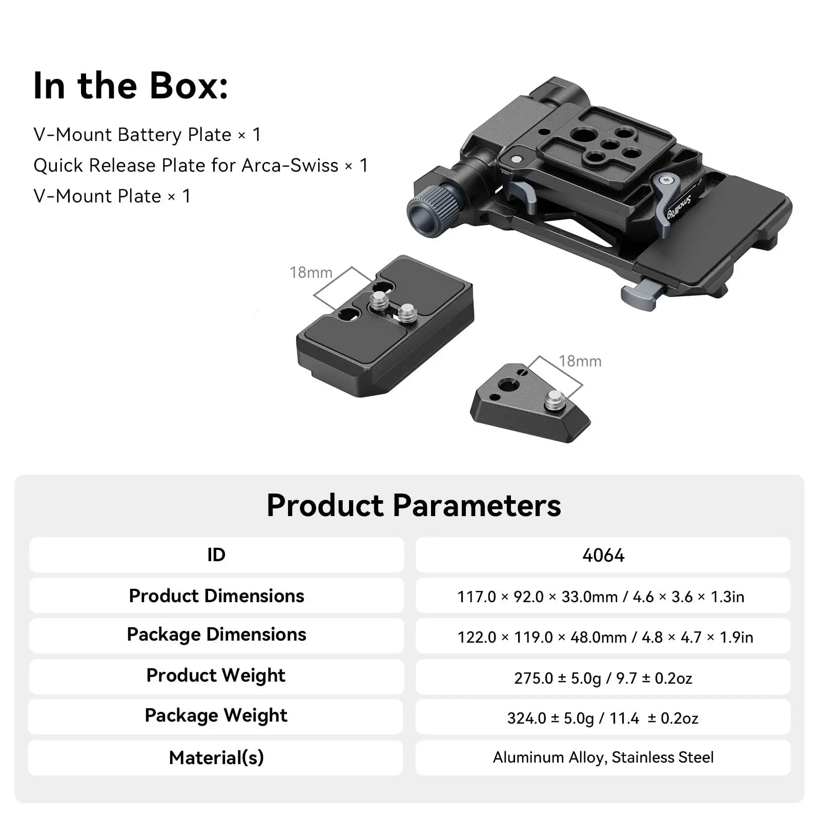 Dubbele quick release klem - dual clamp - release plate adapter - type Dubbele quick release klem - dual clamp - release plate adapter - type