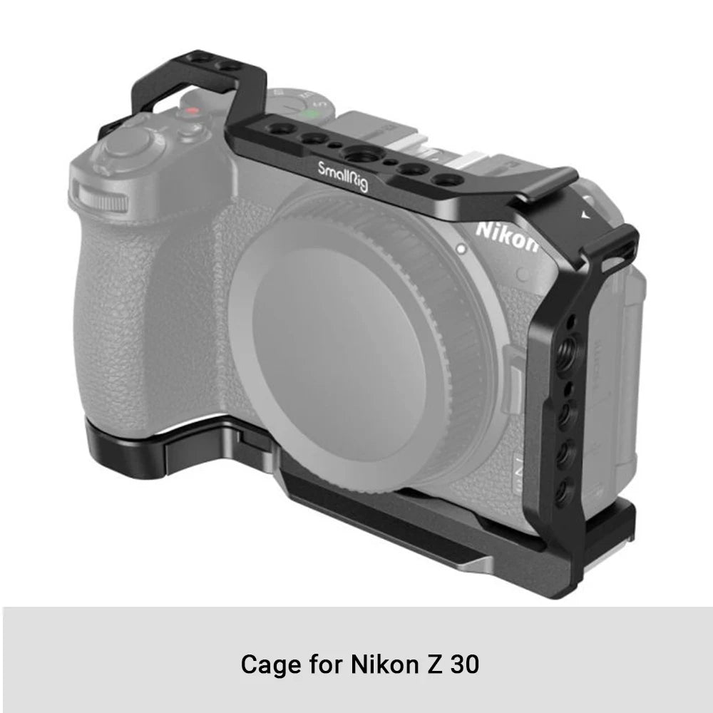 SmallRig Cage for Nikon Z 30,Aluminum Alloy Cage with Cold Shoe Mount for Microphone and LED Light