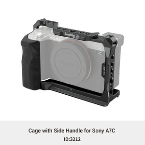 SmallRig full dslr Camera Cage with silicone Side Handle grip rig for Sony Alpha a7c A7C Camera