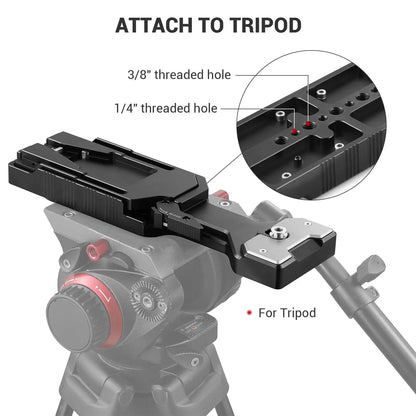 Smallrig VCT-14 Quick Release Tripod Plate With 1/4 3/8 Thread Holes for Camera Camcorder