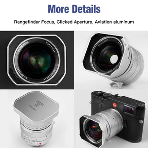 TTArtisan 21mm F1.5 Full Frame Wide Angle Lens for Leica M-Mount Cameras Leica M-M240 M3 M6 M7 M8 M9 M9p M10