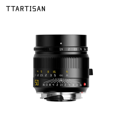 TTArtisan 50mm F1.4 ASPH Full Frame Manual Focus Lenses for Leica M-Mount Cameras Like M240 M3 M6 M7 M8 M9 M9p M10