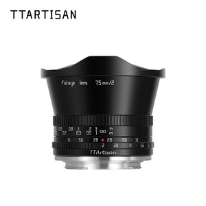 TTArtisan 7.5mm F2 APS-C Wide Angle Fisheye Lens for SONY E FUJI X Canon M Nikon Z Leica L Panasonic Olympus M43 Camera Lense