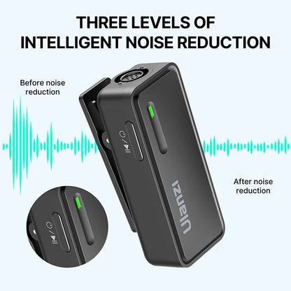 Ulanzi 2.4G Wireless Microphone Voice Recording Pen for Samsung Huawei Xiaomi Oppo Vivo Android Smartphone  Audio recording