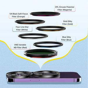 Ulanzi 52mm Magflilter Smartphone Filter for iPhone 12 13 14 15 Mini/Pro/Pro Max Universal Mobile Phone Lens Filter
