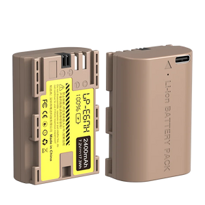 Ulanzi Canon LP-E6NH Type 2400mAh Lithium-Ion Battery with USB-C Port for Canon EOS 5D/5D Mark Il/6D/7D/60D/70D/80D/90D/R5/R6/R7
