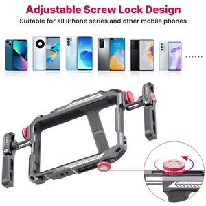 Ulanzi Lino Phone Cage Video Vlog Rig Handle For 5.4'' to 6.7'' iPhone X 11 12 13 14 Pro Max Android Phone Photography