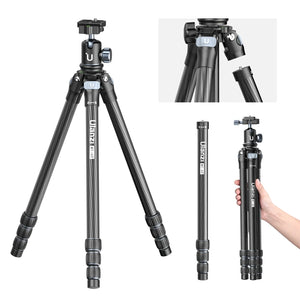 Ulanzi MT-60 Carbon Fiber + Al  Alloy Travel Tripod Outdoor Smartphone DSLR Camera Tripod Monopod Arca Swiss Plate Ball Head