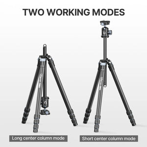 Ulanzi MT-60 Carbon Fiber + Al  Alloy Travel Tripod Outdoor Smartphone DSLR Camera Tripod Monopod Arca Swiss Plate Ball Head