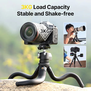 Ulanzi MT-68 Flexible Octopus Tripod Camera Vlog F38 Quick Release Travel Portable Tripod Stable and Shake-free