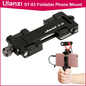 Ulanzi Metal Phone Tripod Mount With Cold Shoe Universal Clip Holder For SmartPhone Microphone Light