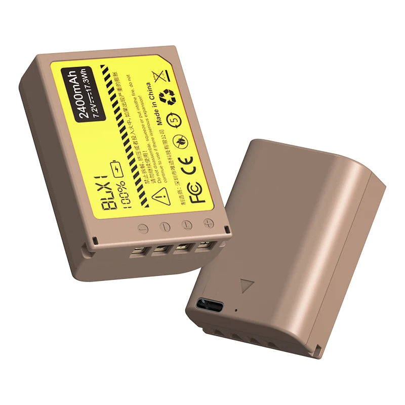 Ulanzi Olympus BLX-1 Type Lithium-Ion Battery With USB-C Charging Port for OLYMPUS OM-1 2400mAh DSLR Camera Battery