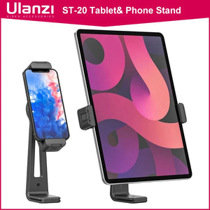 Ulanzi ST-20 Adjustable Vertical Shooting Mount Plastic Tablet Mount Holder Mobile Stand Conference Lecture Live Tripod Mount