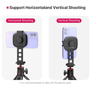 Ulanzi ST-28 Magnetic Phone Mount Holder for iPhone 13 14 15 Tripod Mount with Magsafe Vertical Shooting Cold Shoe Video Light