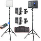 VILROX 30W VL-200T Bi-color Dimmable Wireless remote LED Video Light Panel Lighting Kit+75" Light Stand for studio shooting