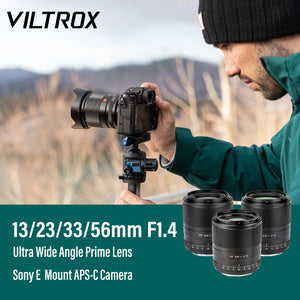 VILTROX 13mm 23mm 33mm 56mm F1.4 for Sony E Lens Auto Focus Prime Large Aperture Sony A6500 A6400 A6600 ZV-E10 FX30