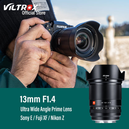 ILTROX 13mm for Sony E Nikon Z Fuji X Mount Lens F1.4 Large Aperture Auto Focus Ultra Wide Angle APS-C Vlog