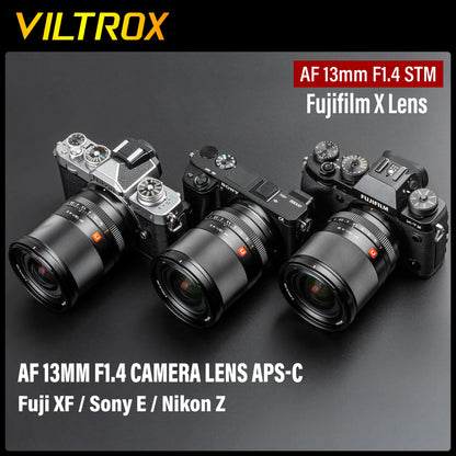 VILTROX 13mm for Sony E Nikon Z Fuji X Mount Lens F1.4 Large Aperture Auto Focus Ultra Wide Angle APS-C Vlog