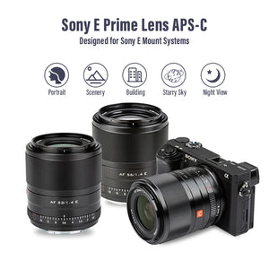 VILTROX 23mm 33mm 56mm F1.4 24mm 35mm 50mm 85mm F1.8 for Sony E Mount Camera Lens Auto Focus Portrait Wide Angle APS-C Vlog Lens