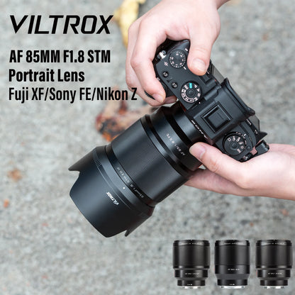 VILTROX 85mm F1.8 for Nikon Z Fuji X Sony E Lens Auto Focus Portrait Lens Full Frame for Fujifilm XF