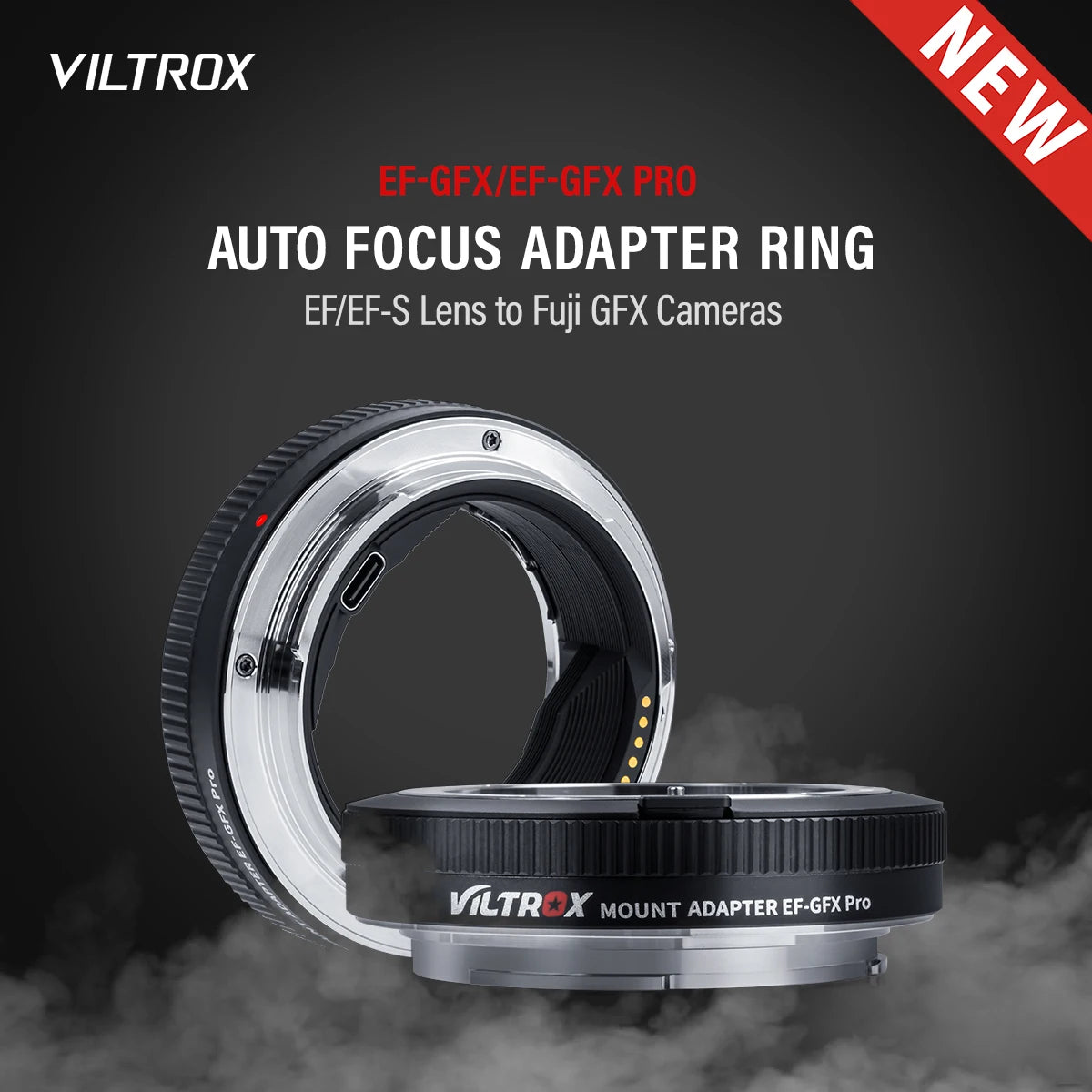 VILTROX EF-GFX Pro Auto Focus Medium Frame Lens Adapter for Canon EF EF-S Lens to Fujifilm Fuji G Mount Camera GFX 50SII 50R GFX