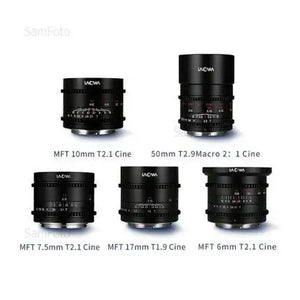 Venus Optics Laowa 6mm/7.5mm/10mm T2.1 17mm T1.9 50mm T2.9 Cine Lenses Large Aperture for M4/3 Frame