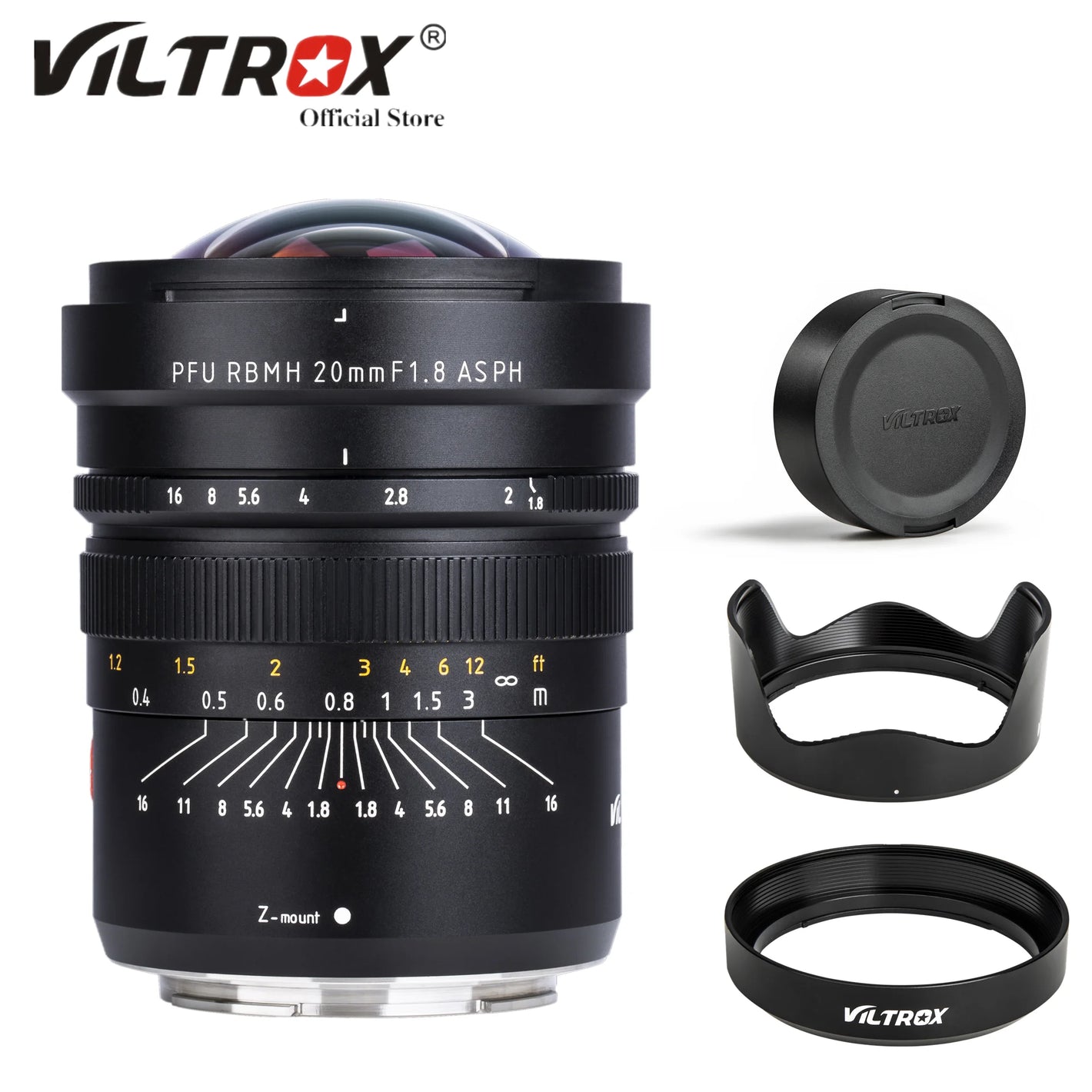 Viltrox 20mm F1.8 Ultra Wide Angle Lens Fisheye Lens Full Frame Fixed Prime Lens for Nikon Z Mount Sony E Mount