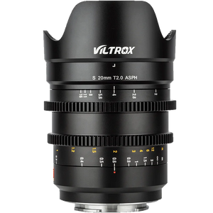 Viltrox 20mm T2.0 Wide Film Lens Full Frame Prime Cinematic MF For Sony E-mount A9ii A7RIV A7III A7SII