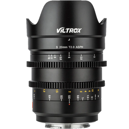 Viltrox 20mm T2.0 Wide Film Lens Full Frame Prime Cinematic MF For Sony E-mount A9ii A7RIV A7III A7SII