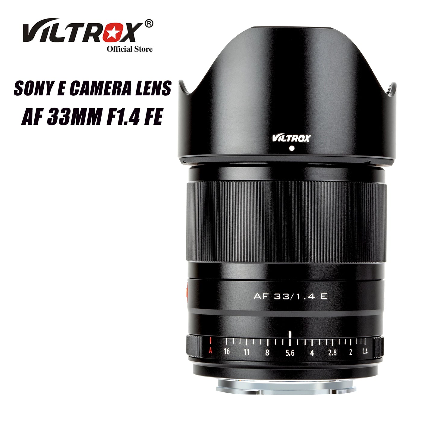 Viltrox 33mm F1.4 Auto Focus Lens Portrait Large Aperture Lens APS-C for Sony E mount A9 A7RIV A7II A7S A6600 A6500