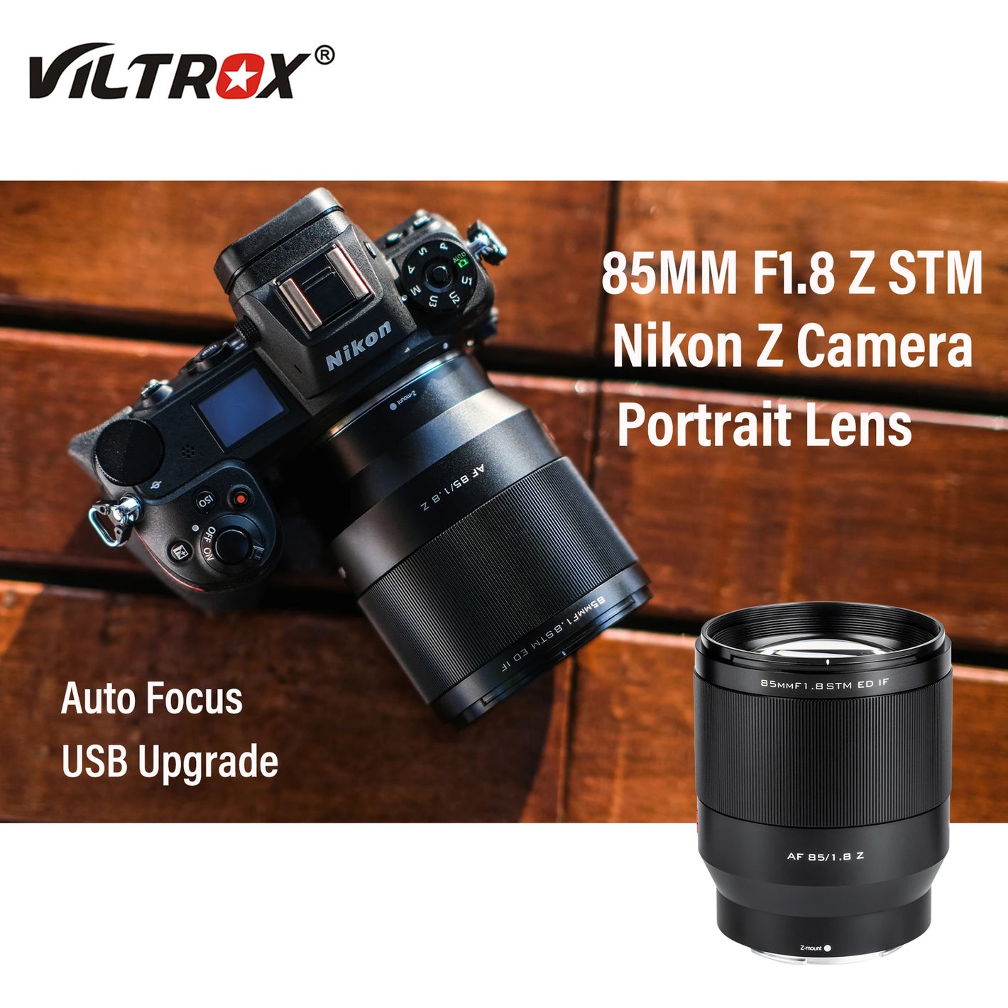 Viltrox 85mm F1.8 Auto Focus Full Frame Telephoto Prime Portrait Large Aperture Lenses for Nikon Z Mount